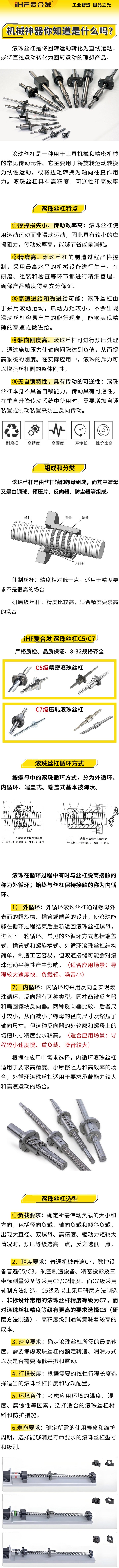 愛合發(fā)：機械神器，滾珠絲杠分類與特點